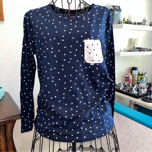 LOFT Navy Polka Dot Pajama Top (1-168)